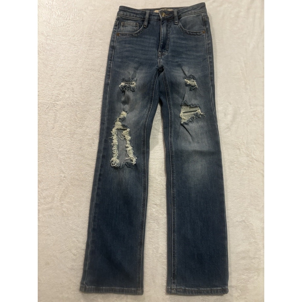 Rock&Roll Cowgirl Jeans Women 24x30 Boot Cut Mid Rise Blue‎ Denim Cotton